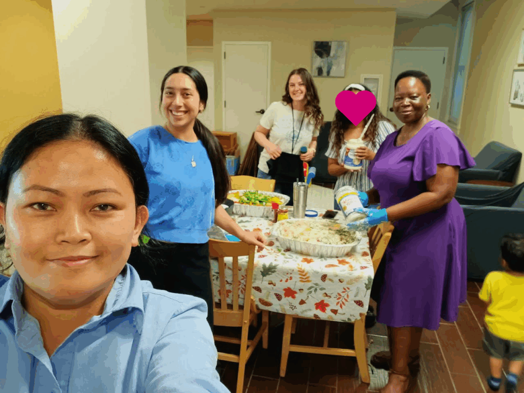 Rochel, a former resident of Families Together, shares her Filipino culture through cooking.