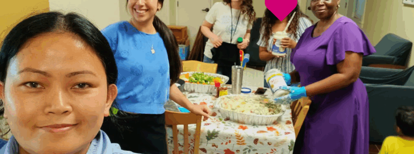 Rochel, a former resident of Families Together, shares her Filipino culture through cooking.