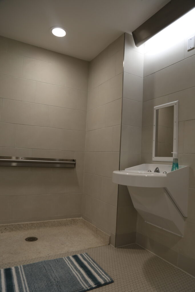 Safety is paramount in the Secure Assessment Facility, even in the bathrooms.